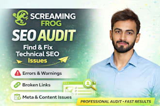 do technical screaming frog audit and fix with screaming frog audit