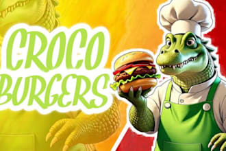 do unique caricature cartoon and mascot logo character