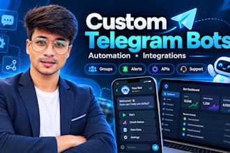 develop advanced telegram bots for automation and group management