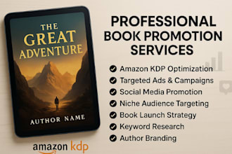 do book promotion amazon KDP marketing, kindle promotion for you