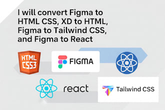 convert figma to html css xd to html figma to tailwind css figma to react