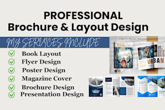 design brochures, magazine covers, flyers, and professional layouts