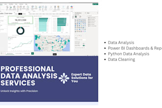 do data analysis , powerbi dashboard ,python data analysis
