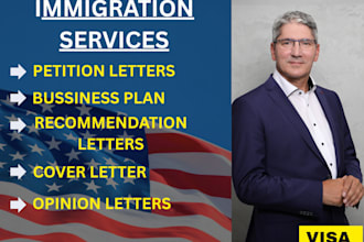 write business plans, petition letter for eb2 niw e2 and l1 visa