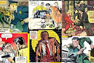 draw retro vintage comic art comic page cover pop art illustration style