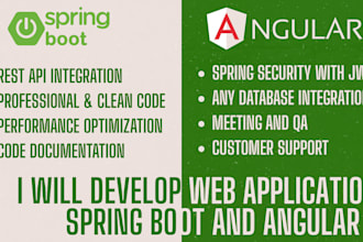 develop web app using spring boot and angular