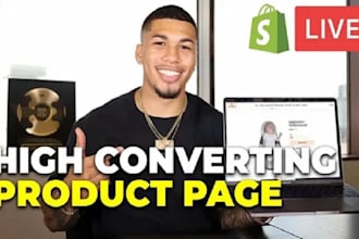 build a high converting one product shopify store or landing page