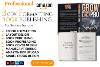 do amazon KDP book publishing, book cover design for ebook, and paperback