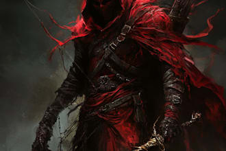 draw dark and medieval fantasy illustrations, and horror art