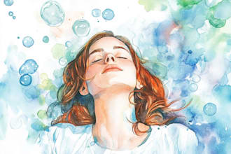 dp hand drawn watercolor fan art anime illustrations