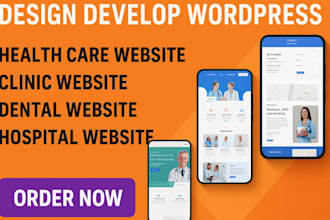 design modern doctor, dentist, or dental SEO friendly website with appointment