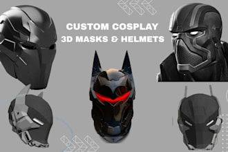 sculpt 3d cosplay helmet cosplay armor custom 3d mask 3d helmet for 3d printing