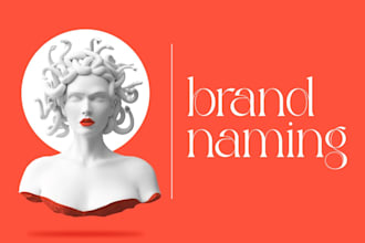 create a custom brand name, business name, product name and slogan ideas