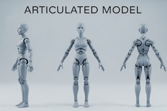 model custom 3d bjd articulated doll models and stl file for 3d printing