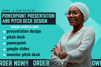 design modern powerpoint presentation and investor pitch deck for your business