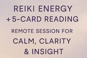 send reiki energy and a 5 card intuitive tarot reading