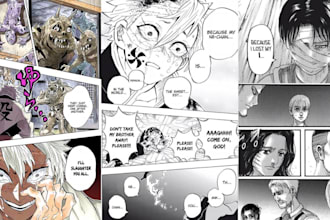 draw novel book cover webtoon anime manga manhwa shonen japanese and tattoo