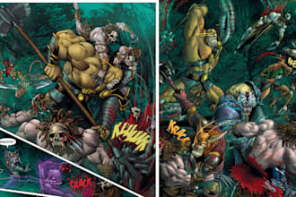 illustrate graphic novel comic manga anime art storyboard character design