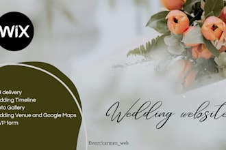 design a custom, elegant wedding website in wix