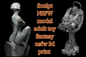 3d digital sculpt sfw nsfw model nsfw character adult toy fantasy nsfw 3d print