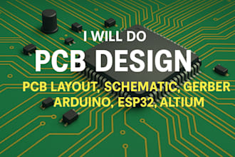 design pcb layout circuit schematic and gerber files in altium kicad or easyeda