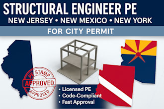 do structural engineer,new jersey,new mexico, new york, pe stamp for city permit