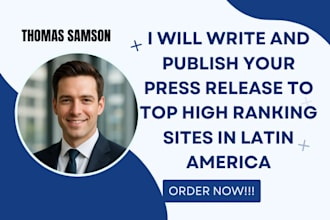 write and publish your press release to top high ranking sites in latin america