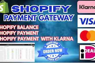 activate shopify balance, shopify payment with klarna