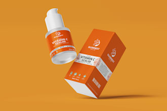 design elegant cosmetic, supplement label, skincare product or packaging design
