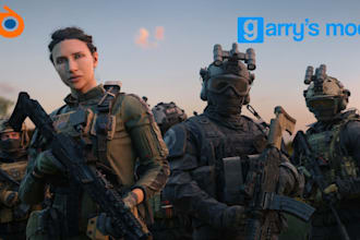 create and edits your gmods, garrys mods,mmd gmod character