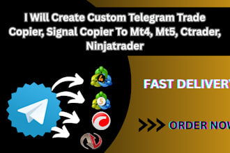 create telegram trade copier, signal copier to mt4, mt5, ctrader, ninjatrader