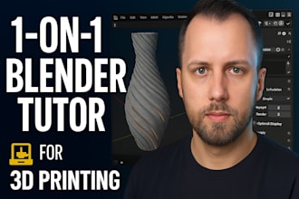 teach you blender for 3d printing, modeling, stl export
