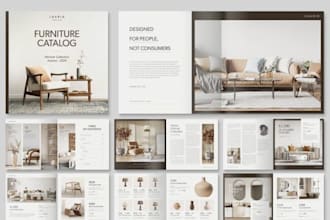 design luxury home decor furniture business sale product catalog,magazine layout