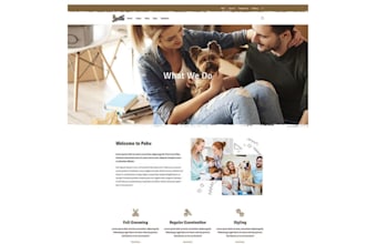 design a vet website or pet clinic dog hospital site