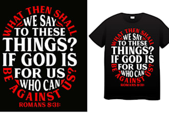 do custom typography christian t shirt design, faith based shirts for etsy