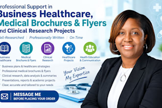 do business healthcare, medical brochures, flyers projects, clinical research