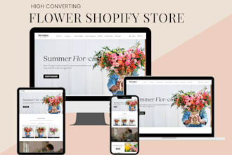 design flower shopify store florist store bouquet store gift shop flower website