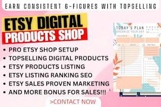 design etsy digital products and set up your etsy shop etsy seo listing