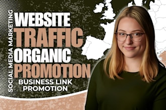 increase organic website traffic on social media, etsy, ebay website promotion