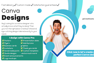 design a custom, unique poster with canva