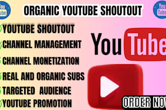 shoutout your youtube channel to my real active 300k active audience