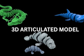 design custom 3d articulated toys action figures fidget toys and printable stl