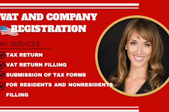 handle your vat registration,returns, US llc formation,nonprofit startup501c3