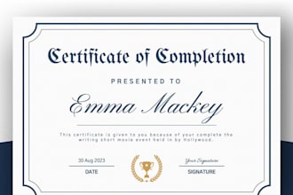 design custom certificate, award certificate, gift certificate and templates