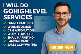 design gohighlevel website go highlevel landing page sales funnel CRM automation