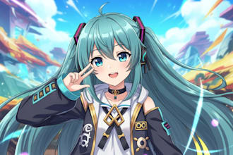 anime vtuber anime art illustration vtuber model live2d vtuber rigging
