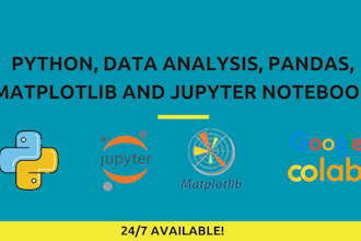 help you with data analysis, python, matplotlib, pandas, keras, jupyter notebook