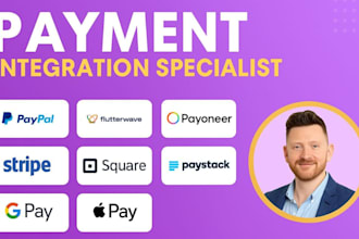 integrate verified shopify payment gateway, paypal stripe wise and square klarna