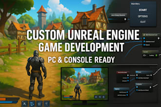 develop pc and console games using unreal engine software ue4 blueprint gameplay