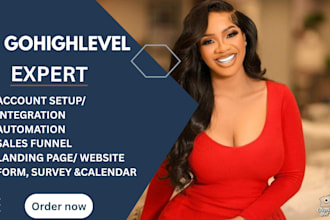 be your gohighlevel expert for go high level website and sales funnel automation